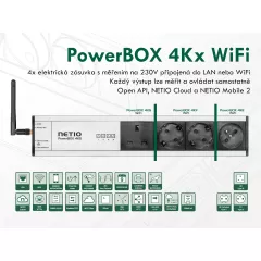 NETIO PowerBOX 4KE WiFi - chytrá zásuvka s měřením spotřeby